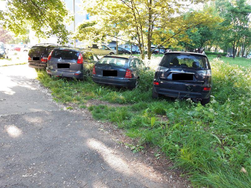 Straż Miejska w Katowicach opublikowała zdjęcia "miszczów parkowania"