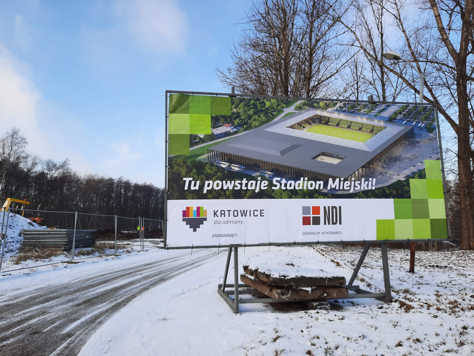 Plac budowy Stadionu Miejskiego w Katowicach