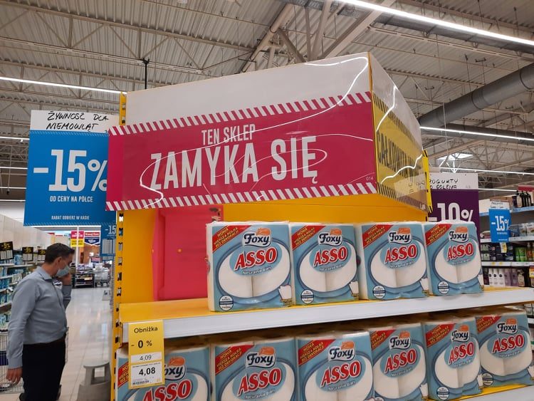Likwidacja Tesco w Silesia City Center, Katowice
