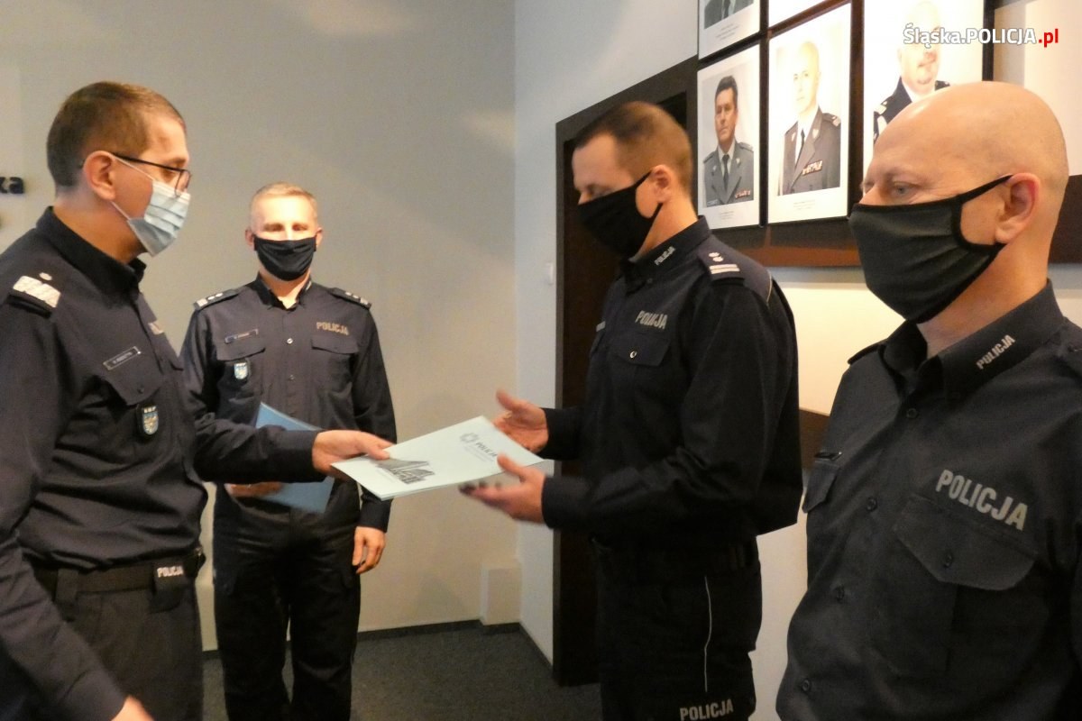 Wręczenie rozkazów objęcia funkcji komendanta policji w Katowicach i Tychach