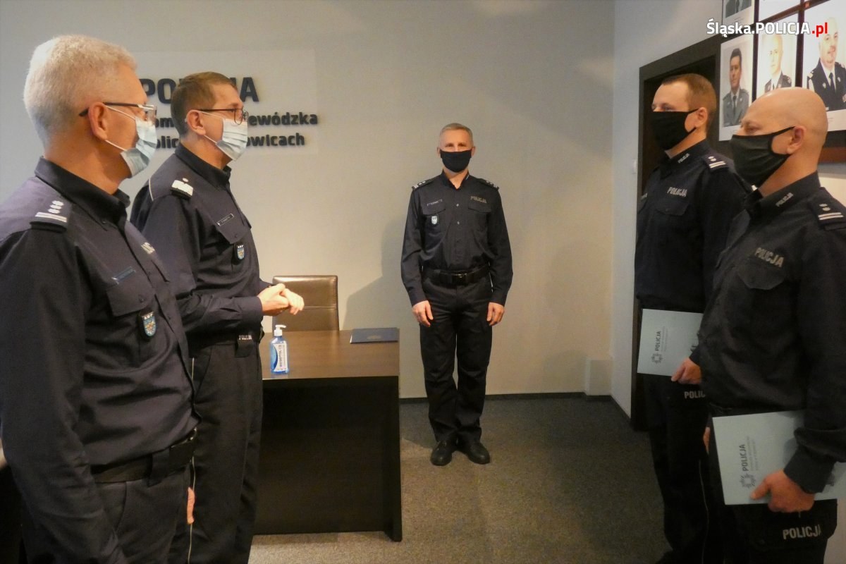 Wręczenie rozkazów objęcia funkcji komendanta policji w Katowicach i Tychach