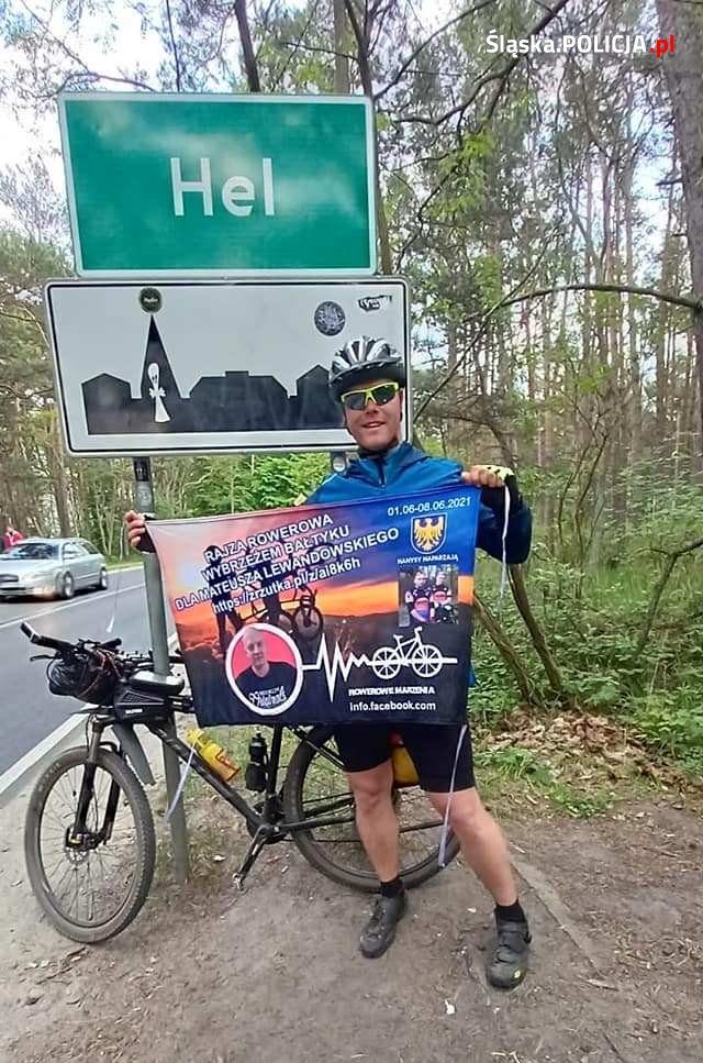 „Rajza rowerowa wybrzeżem Bałtyku dla Mateusza Lewandowskiego”