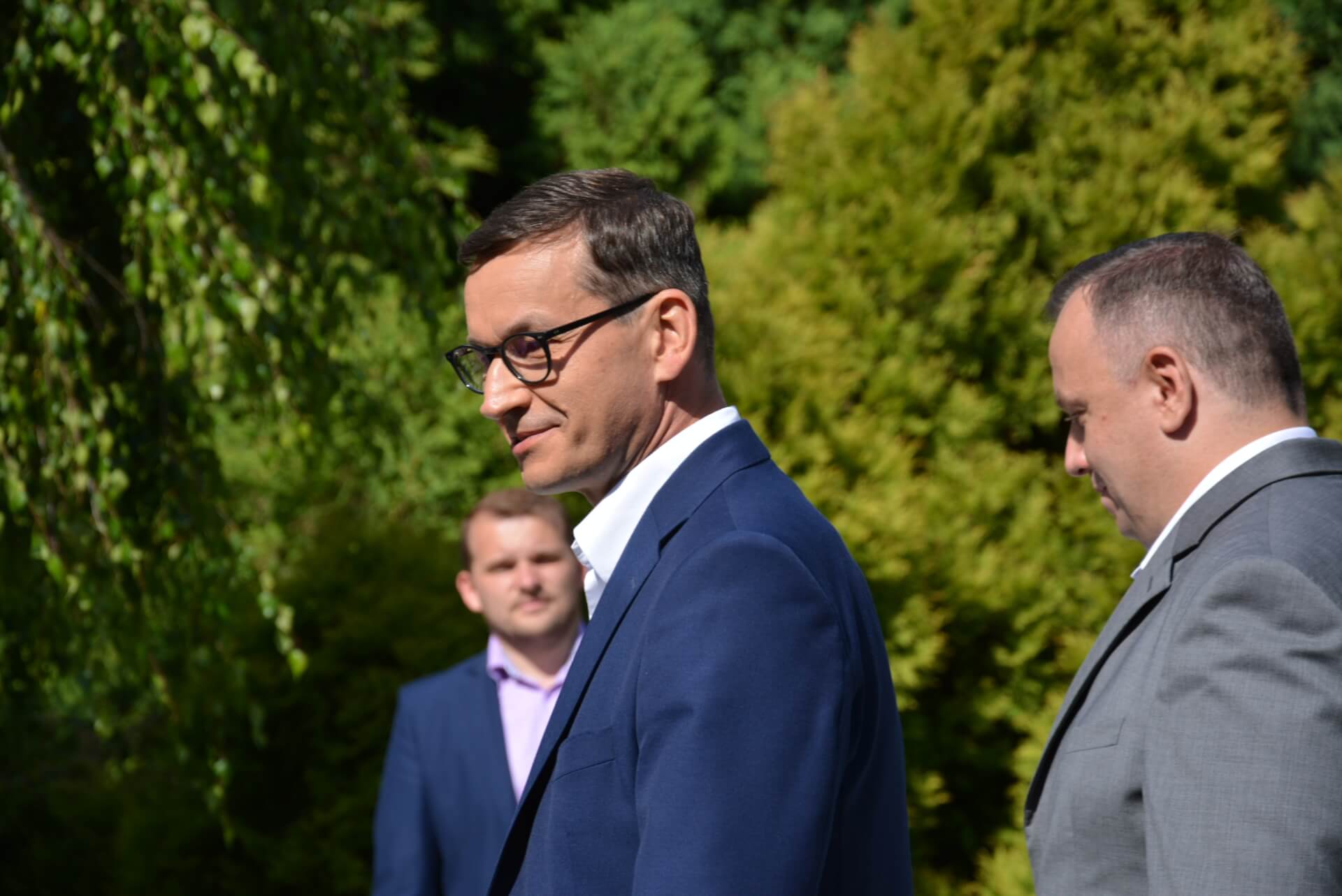 Premier Mateusz Morawiecki w Ogrodzie Japońskim w Parku Śląskim