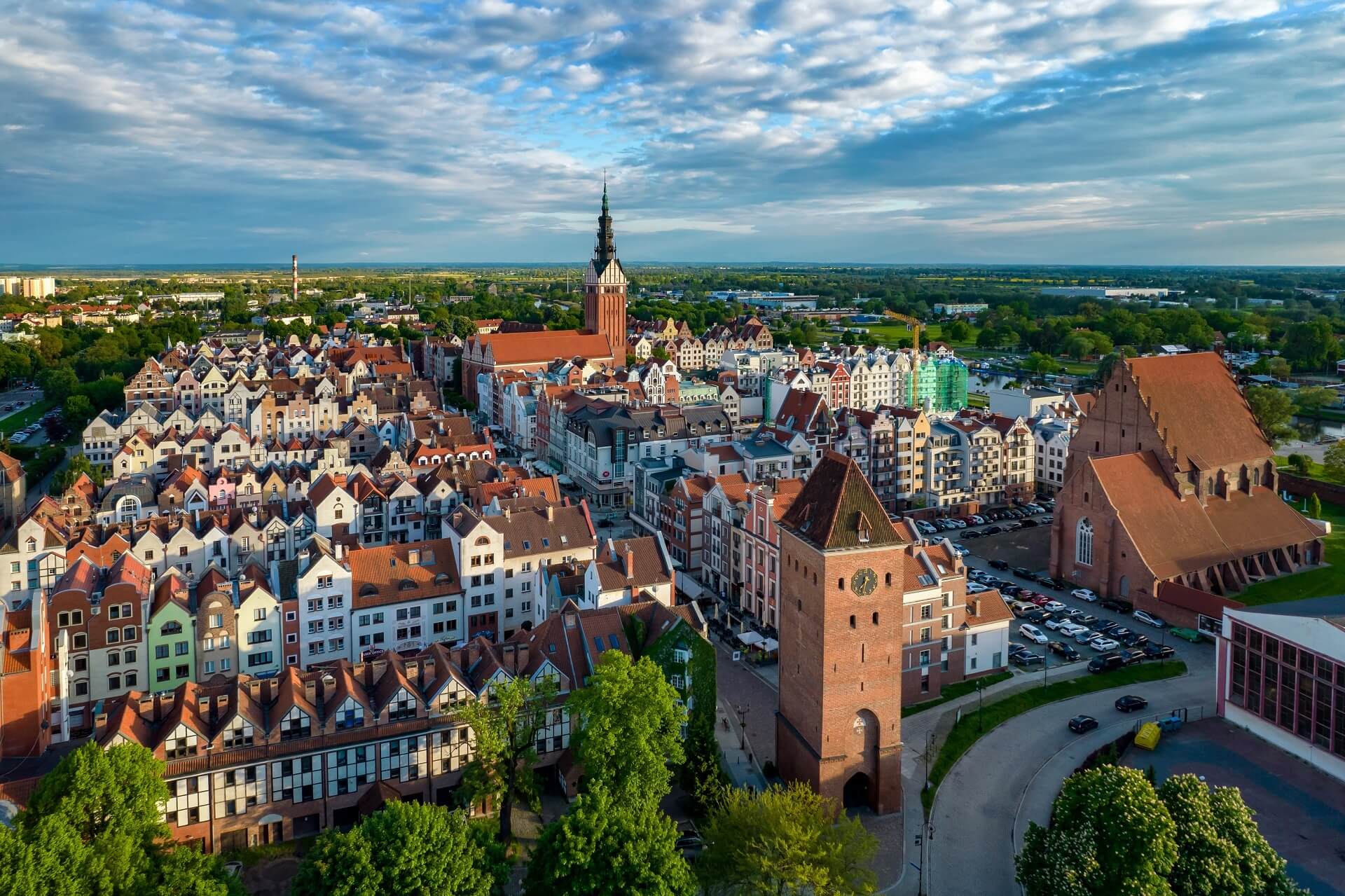 Elbląg z lotu ptaka