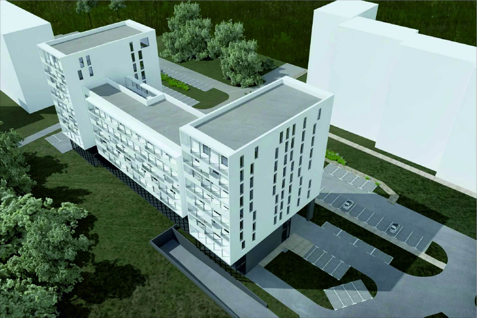 KTBS wizualizacja nowego budynku przy Kosstuha w Katowicach