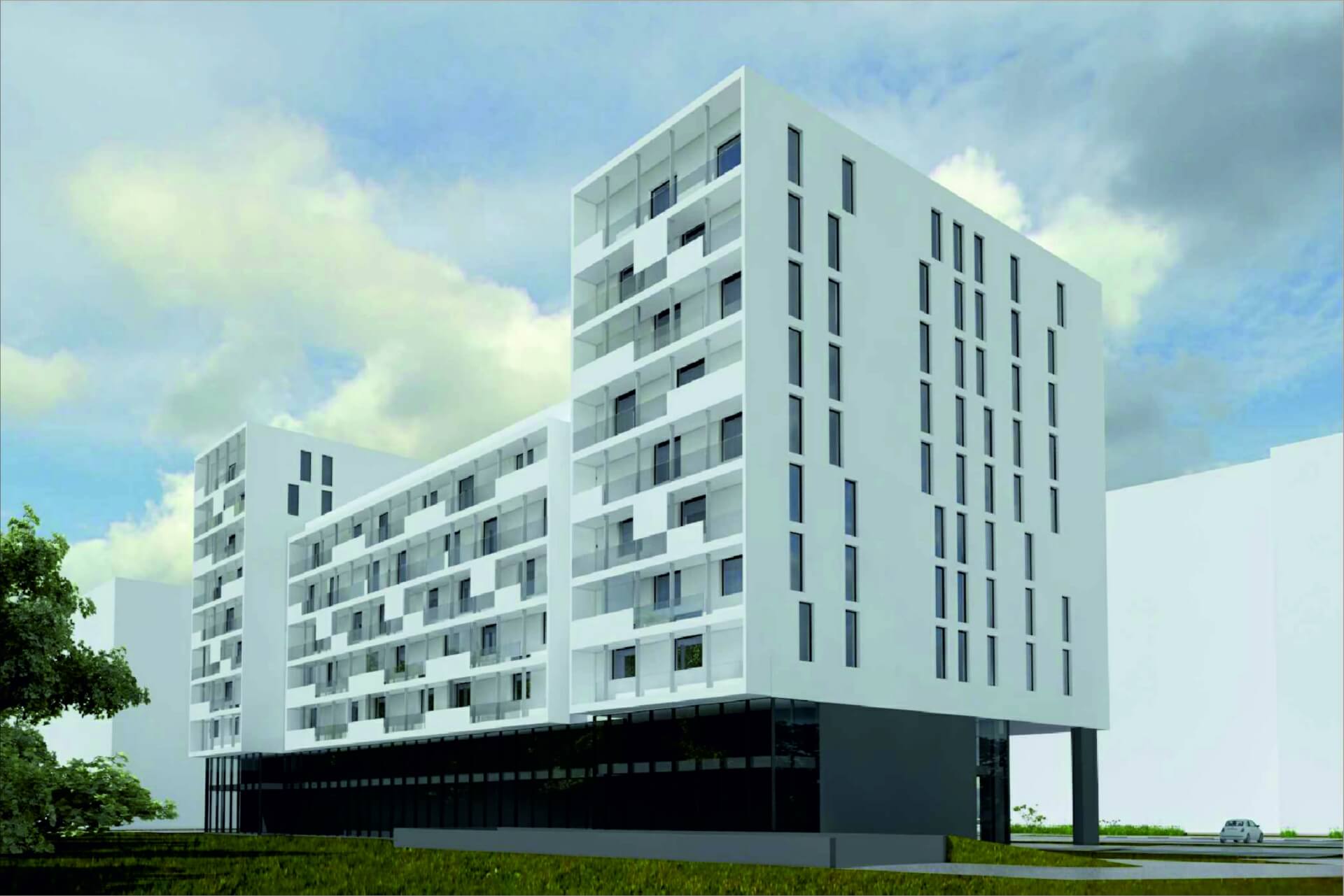 KTBS wizualizacja nowego budynku przy Kosstuha w Katowicach