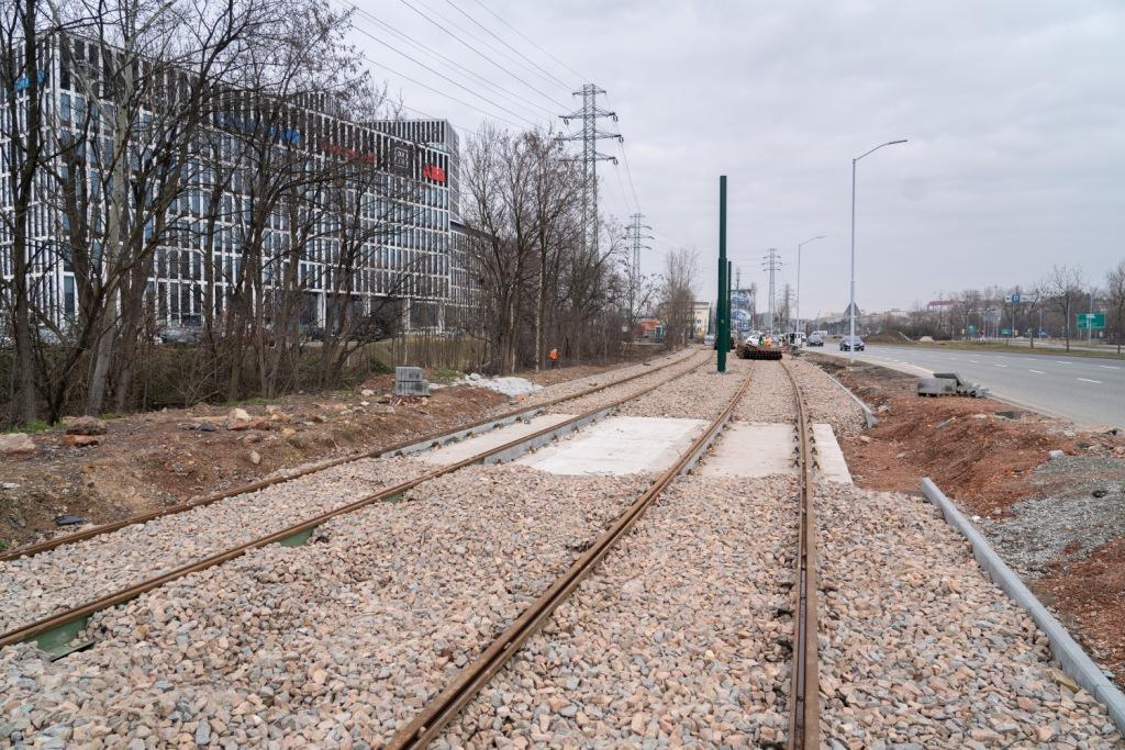 Katowice Grundmana luty 2023 budowa linii tramwaj 3