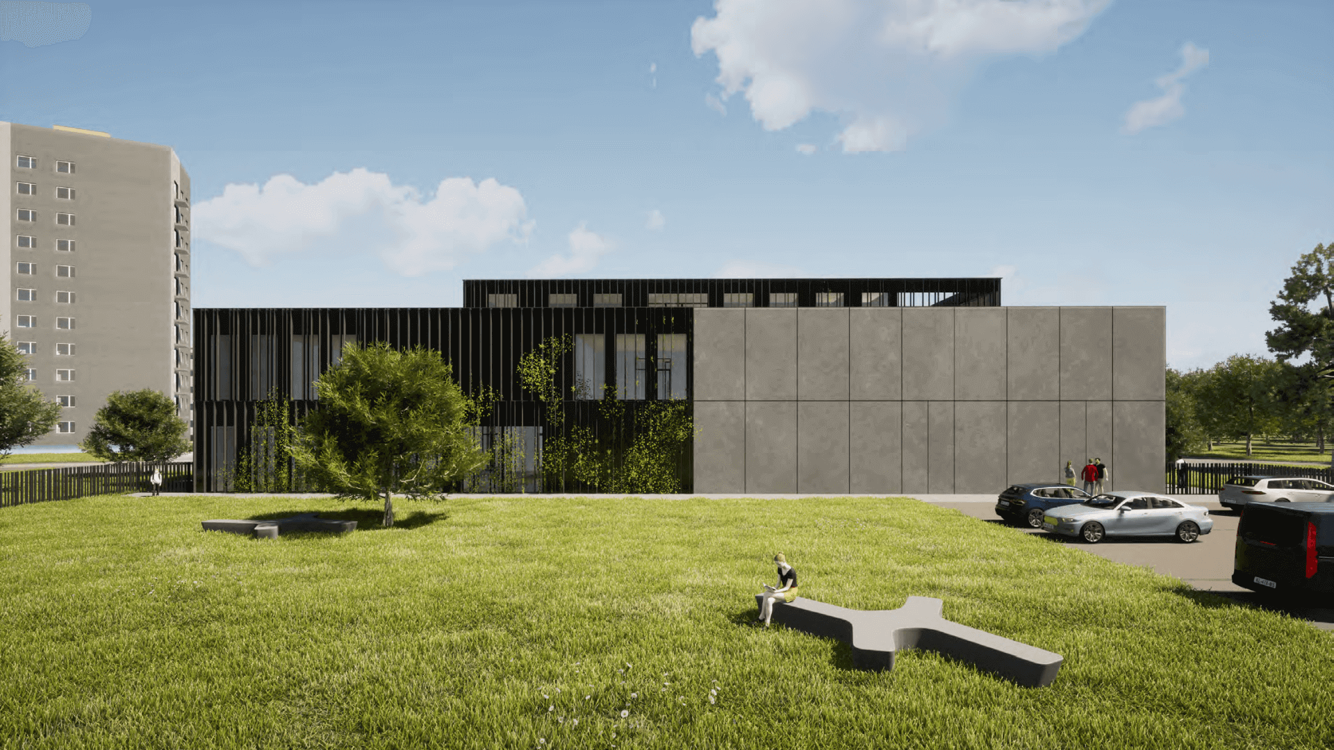 Projekt domu kultury na osiedlu Witosa w Katowicach