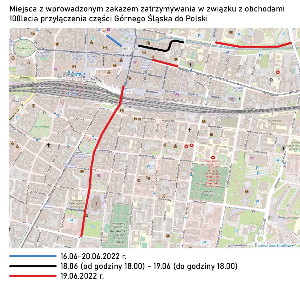 Mapka z zakazem parkowania