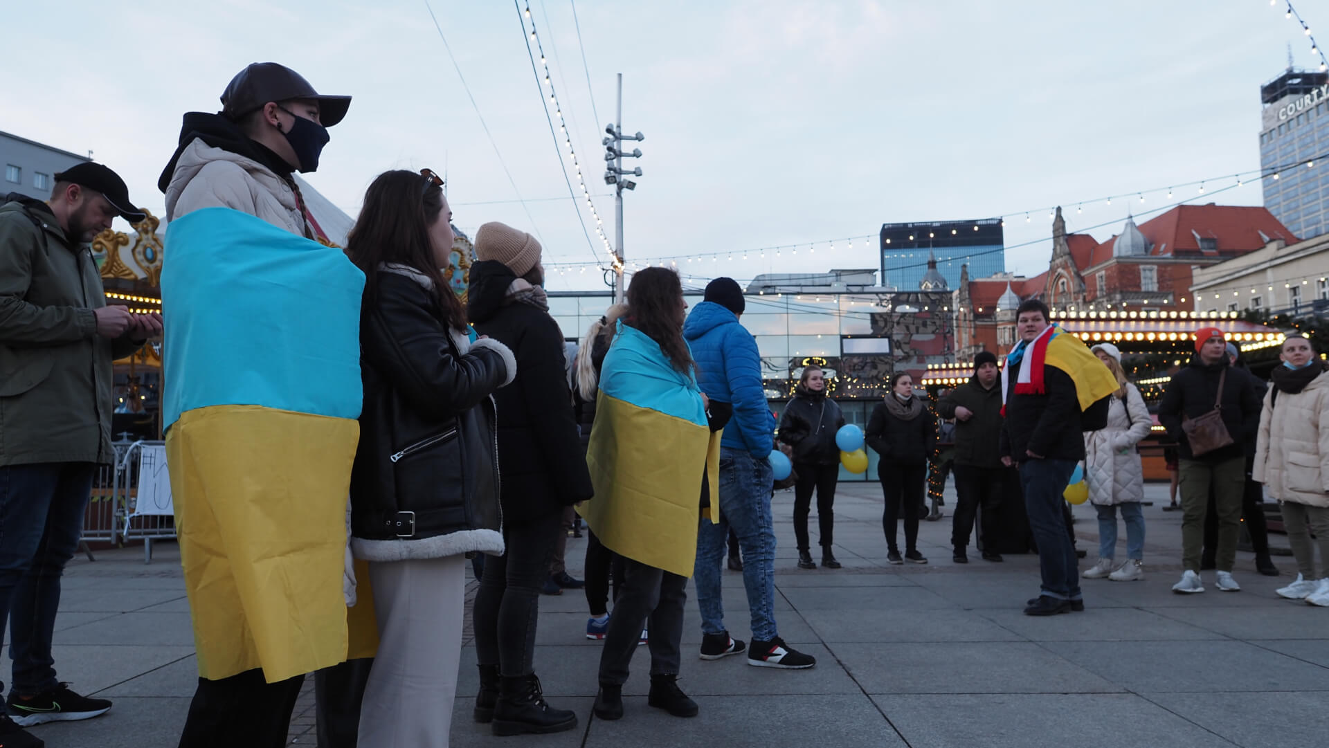 Manifestacja Ukraińców w Katowicach