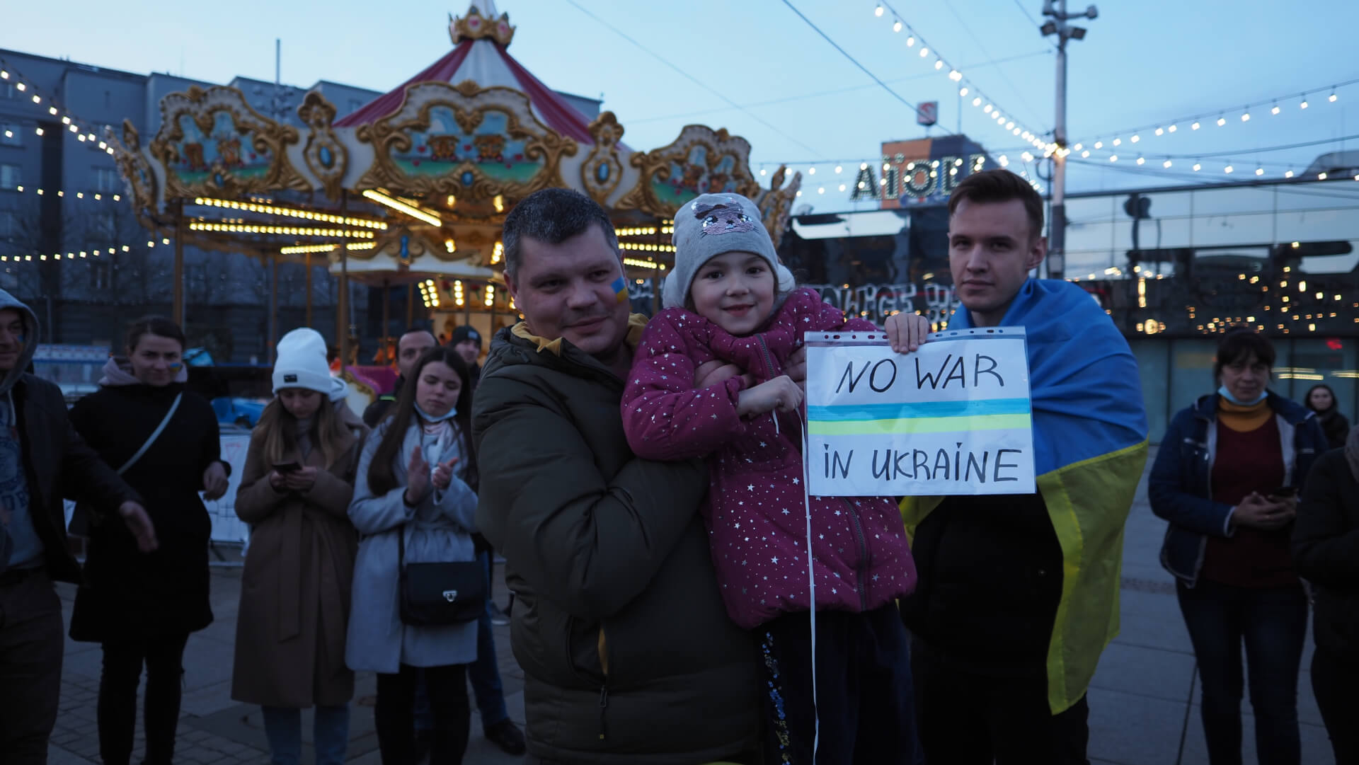 Manifestacja Ukraińców w Katowicach