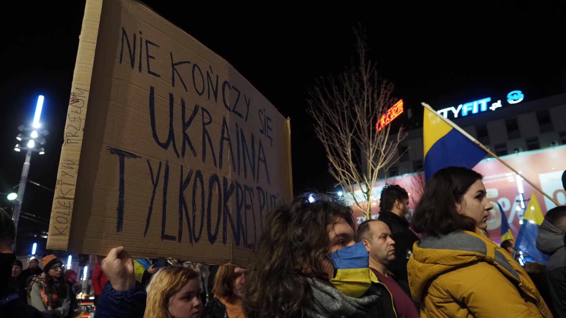 Manifestacja jedności z Ukrainą w Katowicach