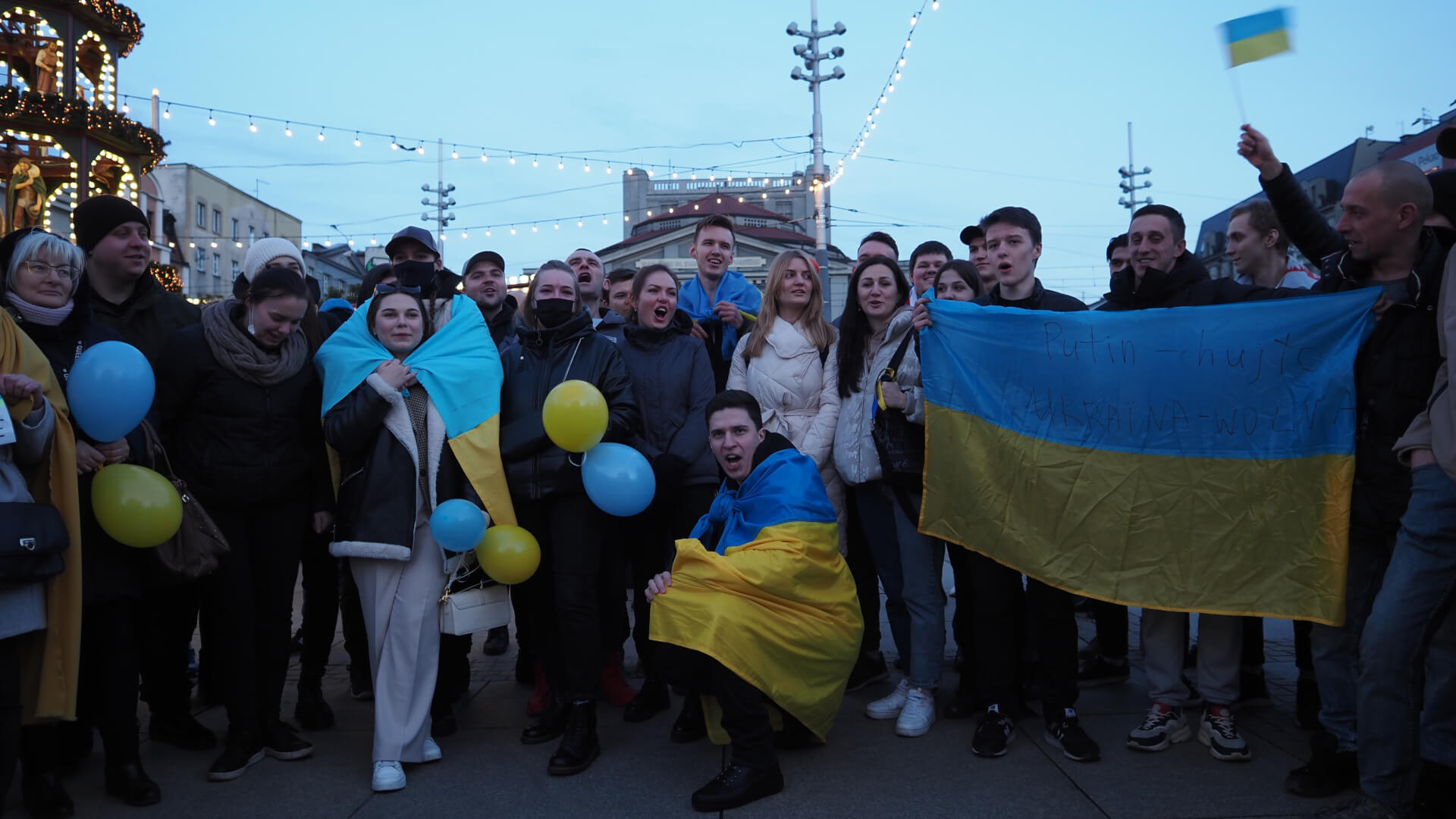 Manifestacja Ukraińców w Katowicach