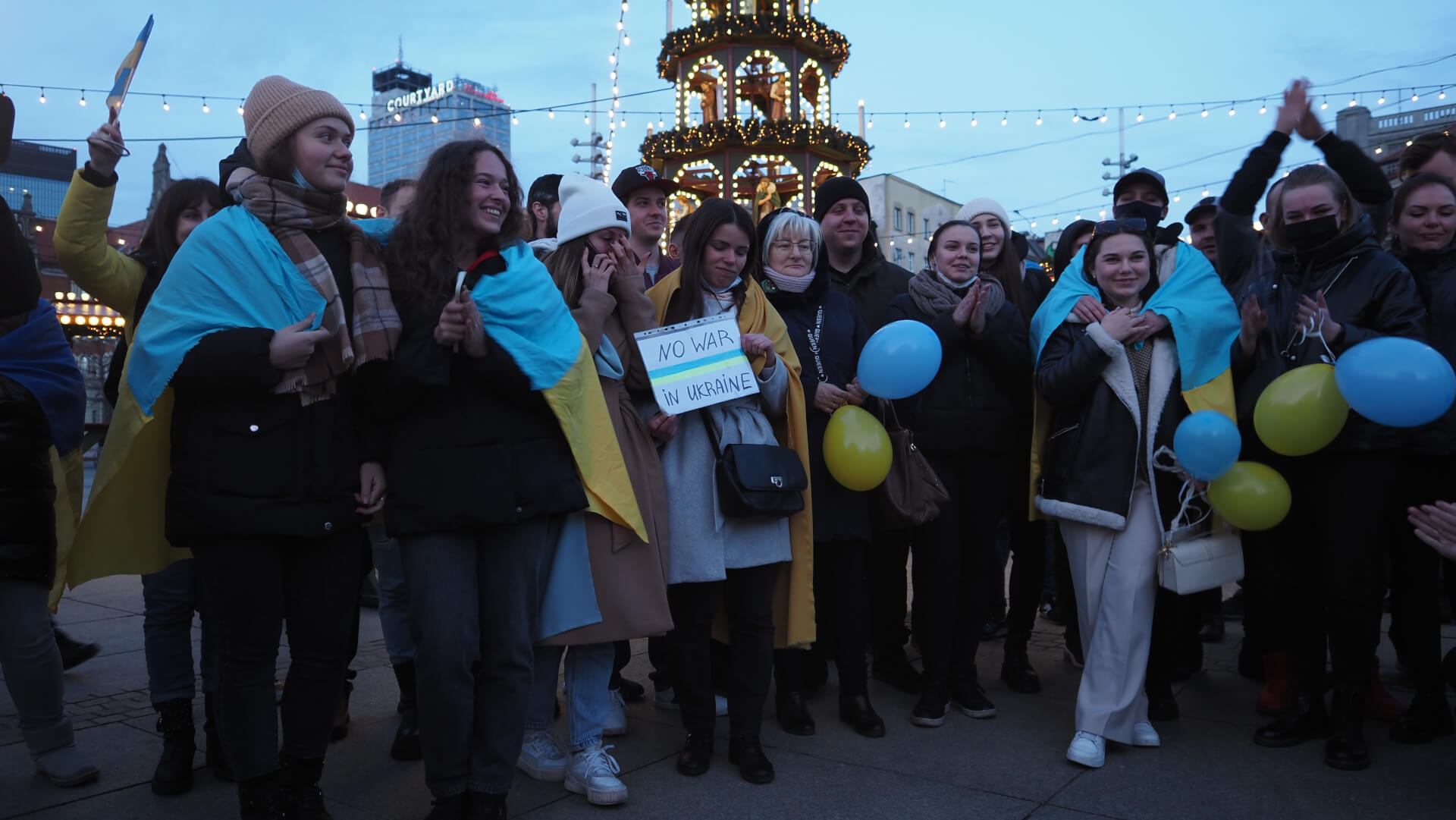 Manifestacja Ukraińców w Katowicach