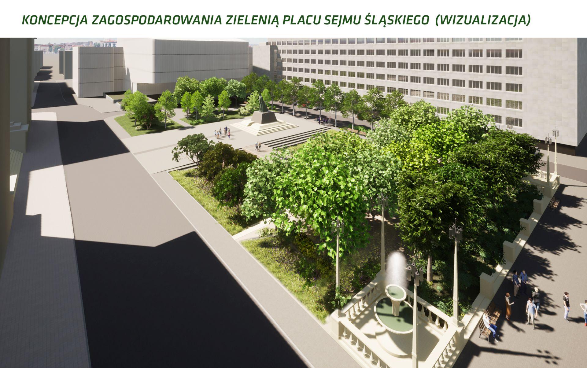 Plac Sejmu Śląskiego, Katowice - wizualizacja