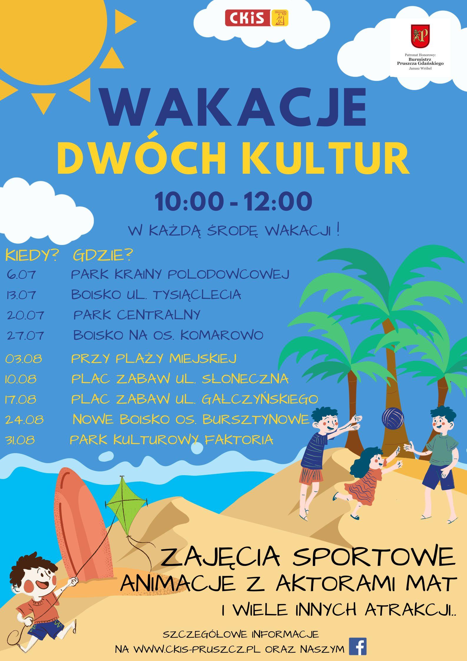 Plakat festynow wakacyjnych