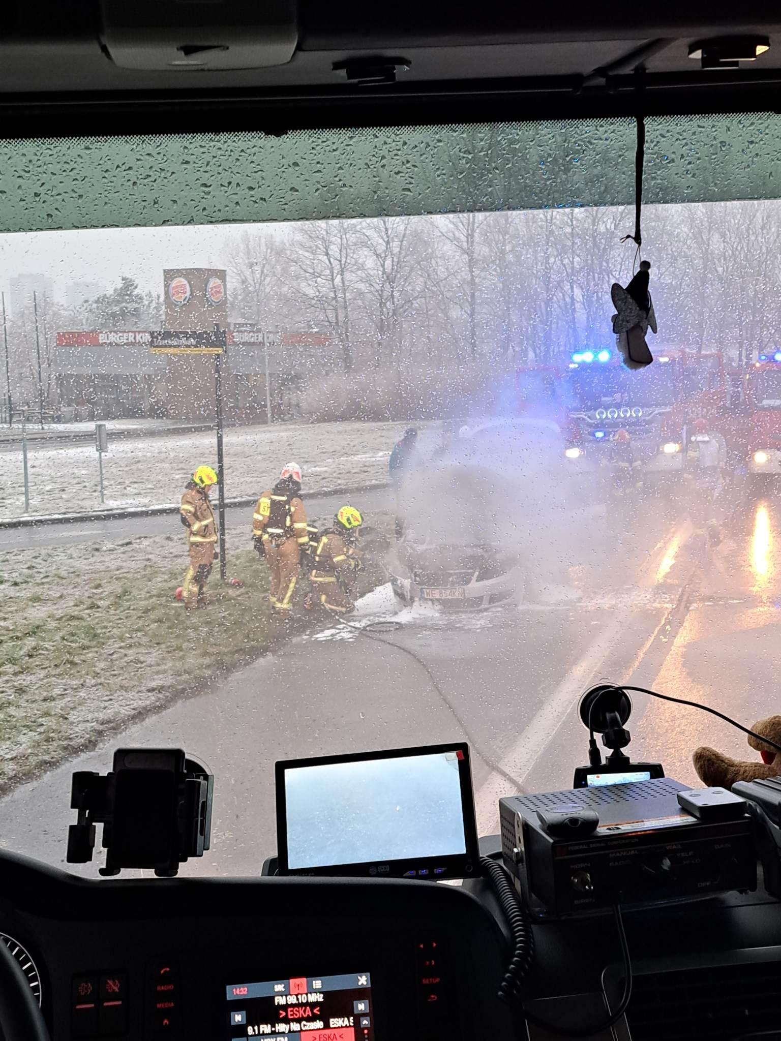Pożar samochodu Katowice Murckowska