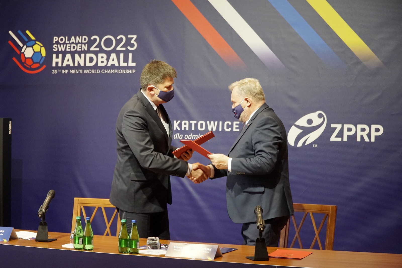 Konferencja, podpisanie umowy mistrzostwa świata w piłce ręcznej