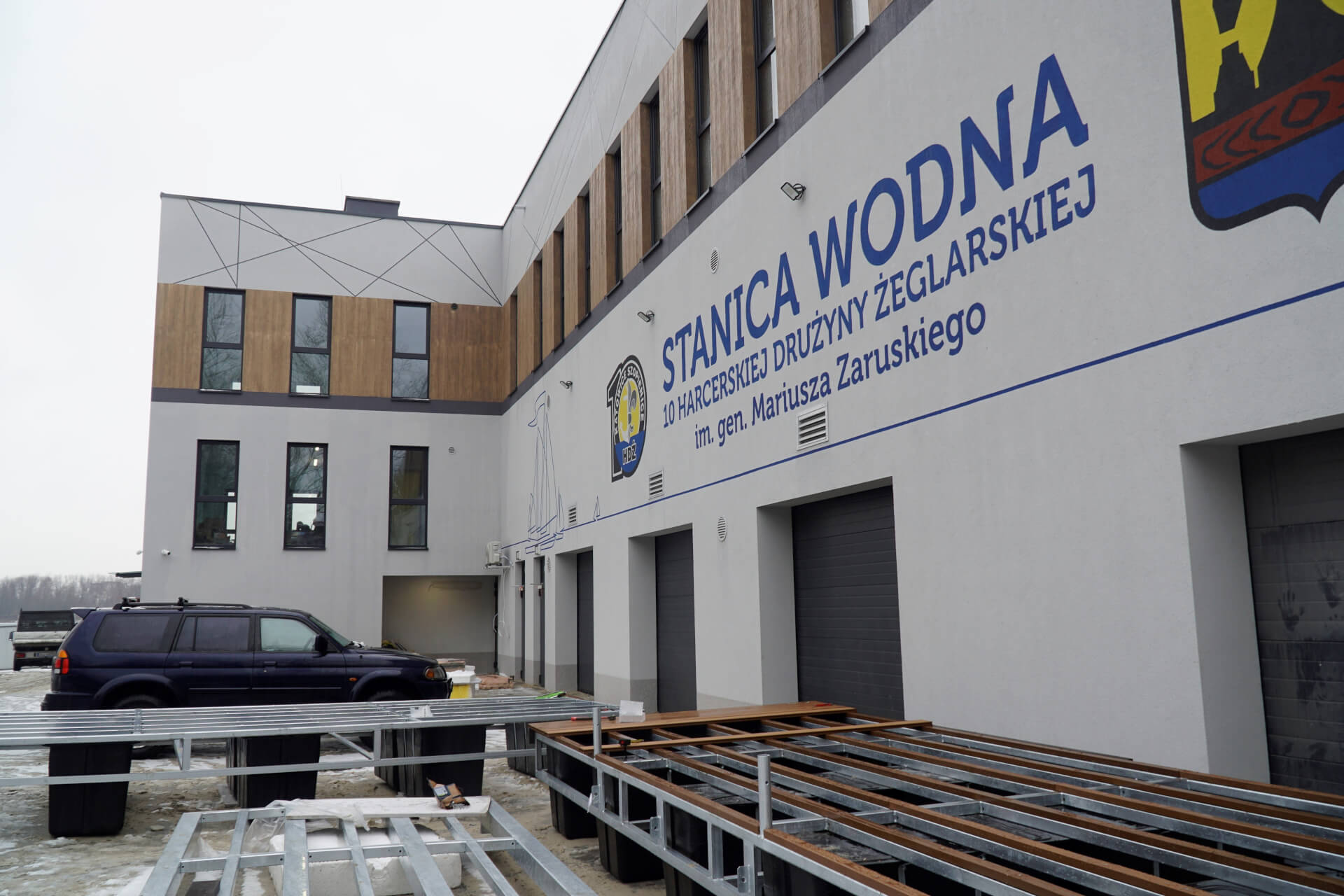 Stanica Żeglarska przy stawie Morawa, Katowice Szopienice