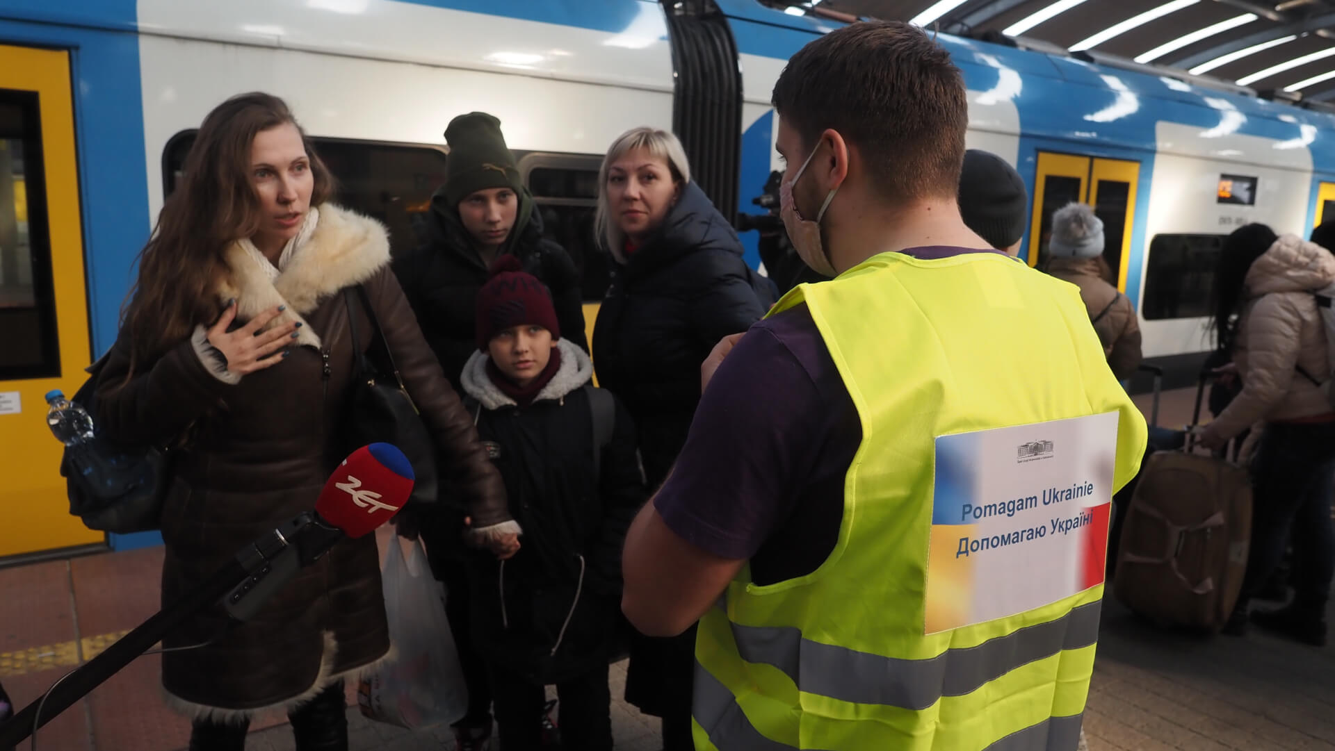 Uchodźcy przyjechali do Katowic pociągiem Kolei Śląskich