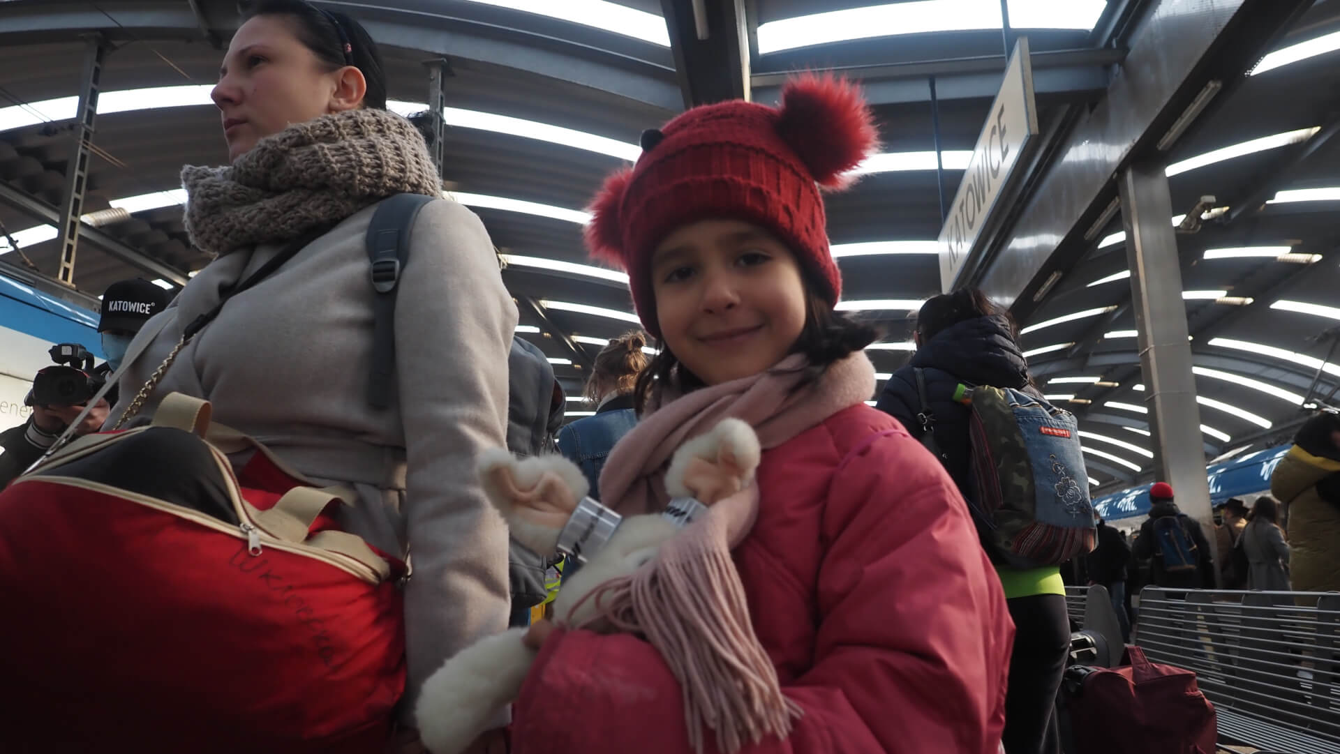 Uchodźcy przyjechali do Katowic pociągiem Kolei Śląskich