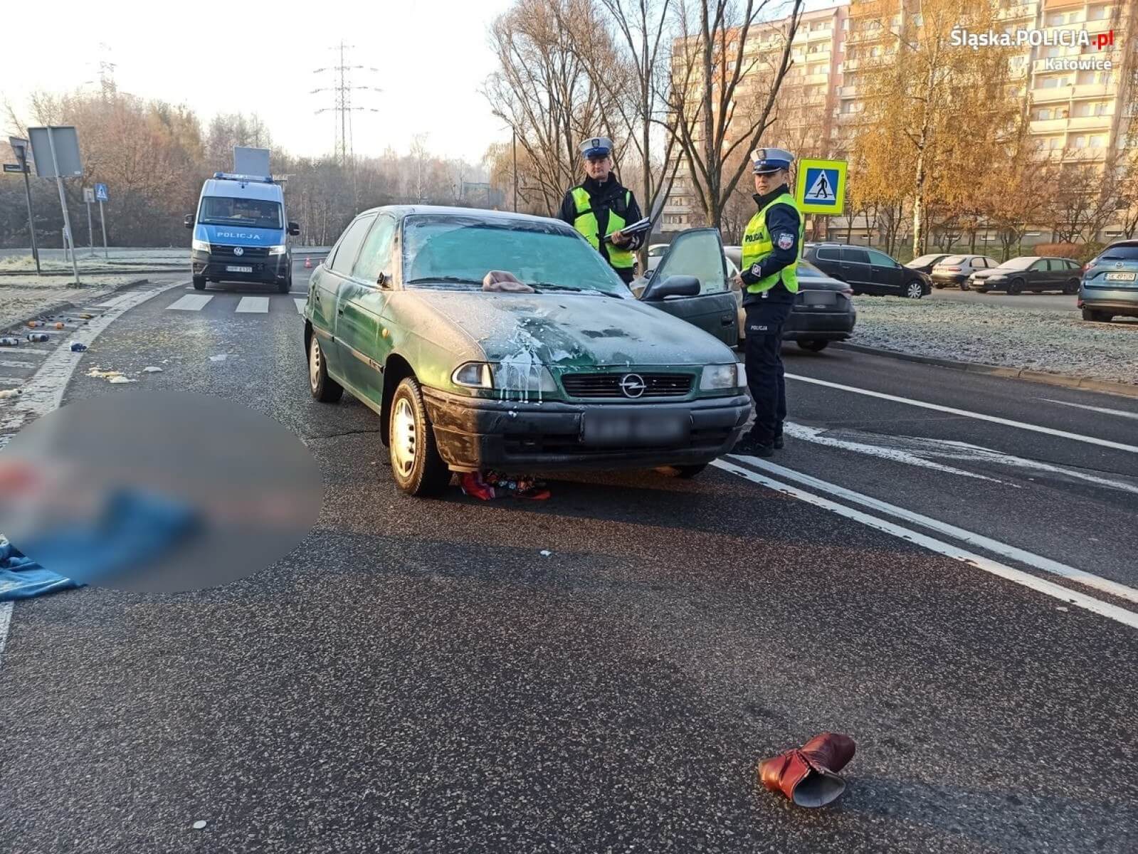 Wypadek Katowice zjazd z A4