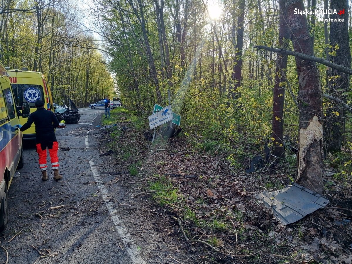 Wypadek Mysłowice kierowca był pijany