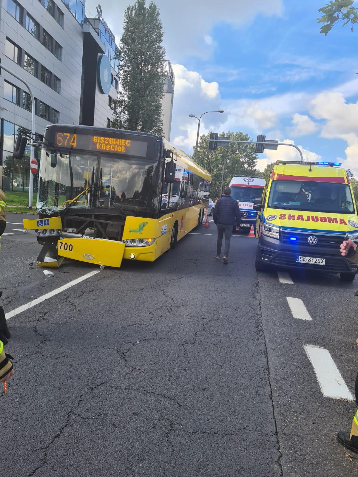 Wypadek w Katowicach na ulicy Granicznej