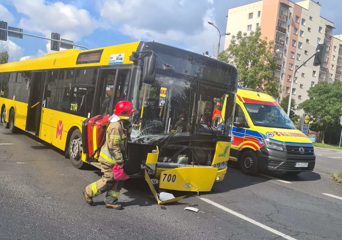 Wypadek w Katowicach na ulicy Granicznej