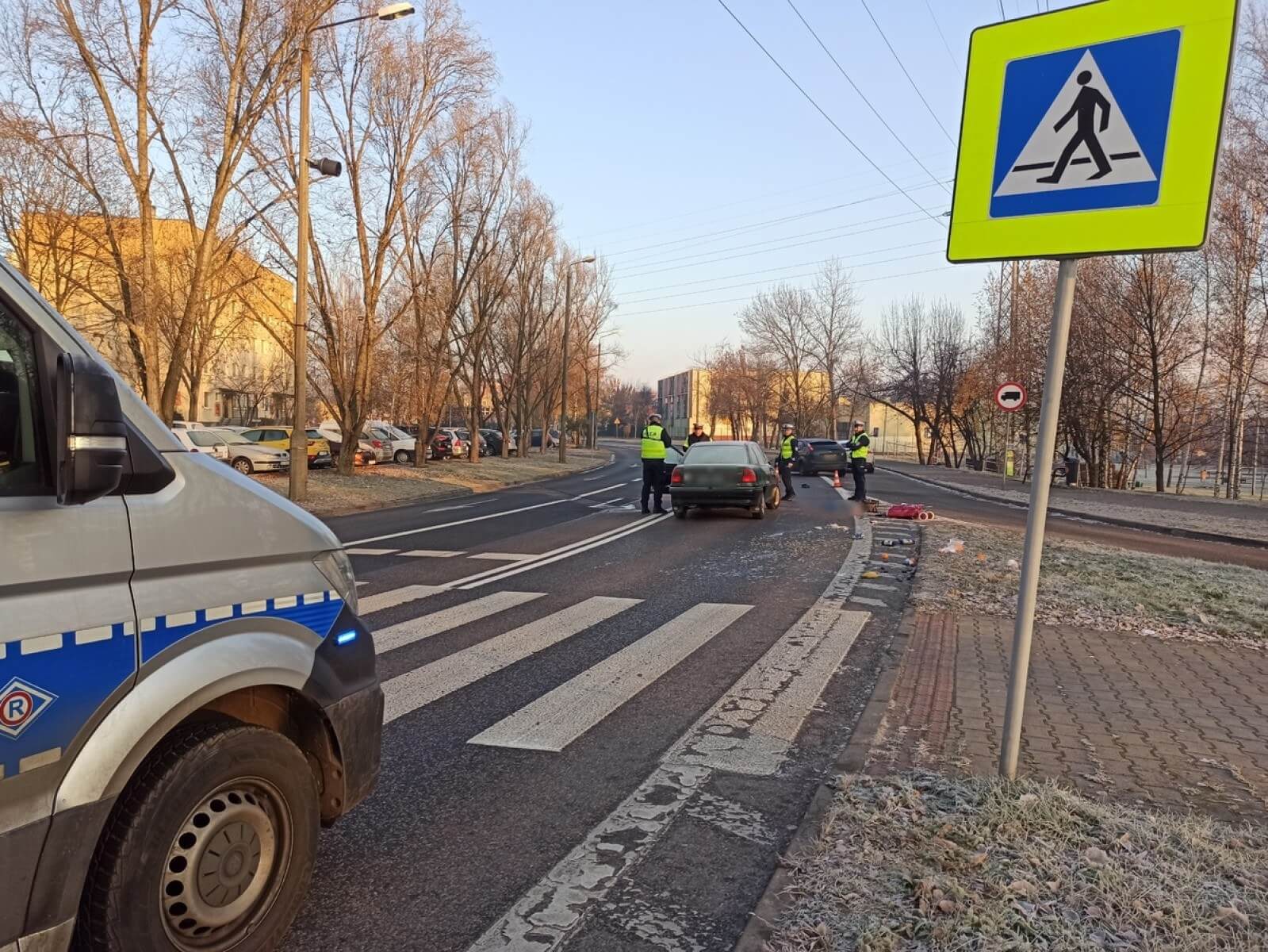 Wypadek zjazd Katowice