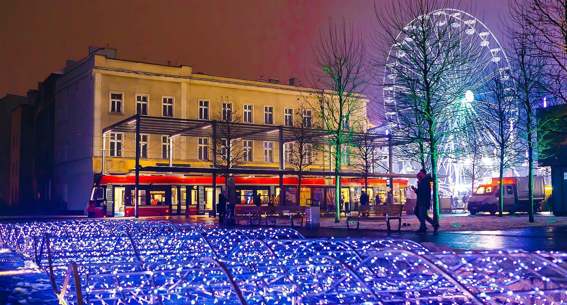 Tramwaj zimą, Katowice Tramwaj zimą, Katowice