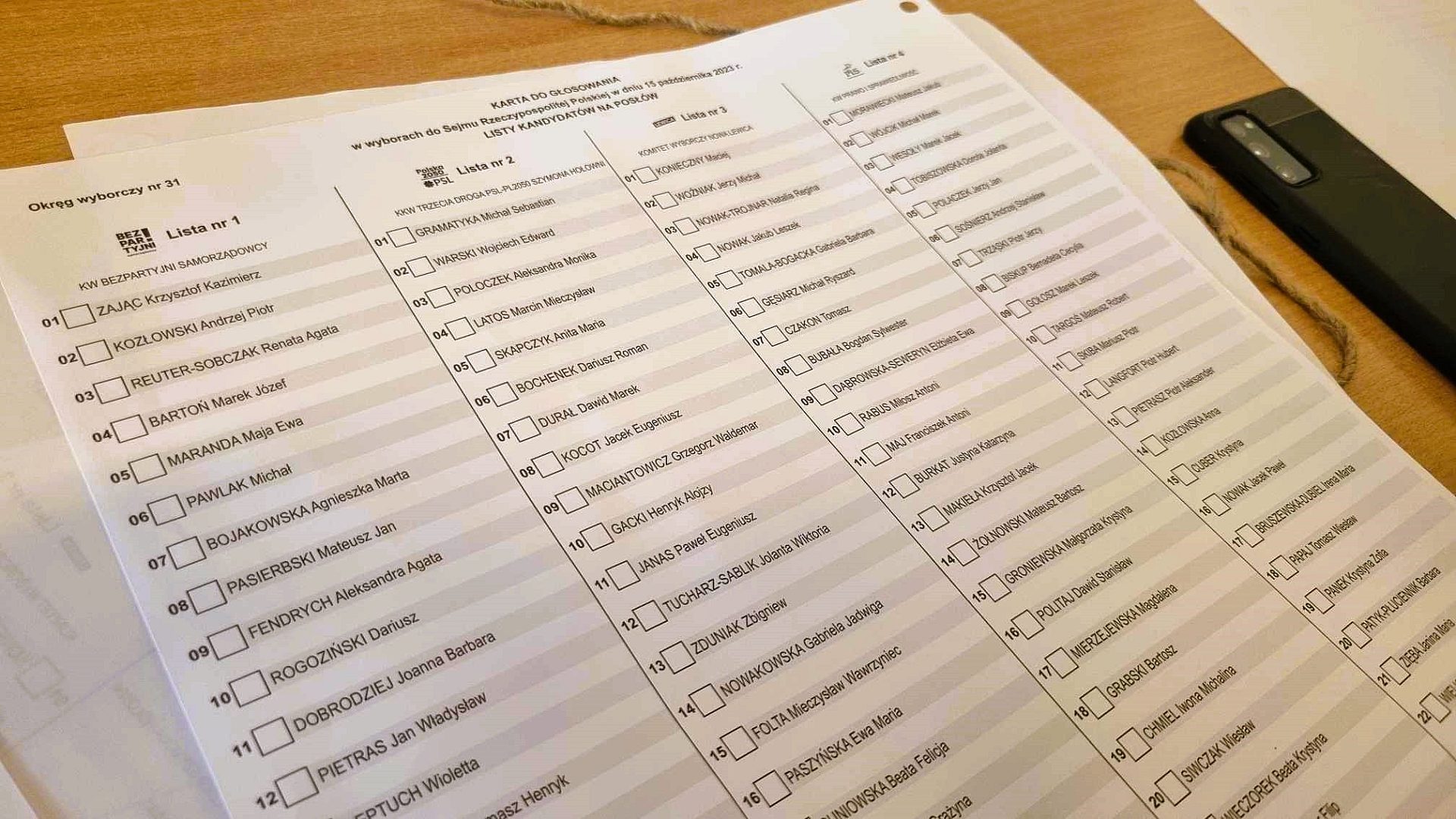 Karta glosowanie sejm Karta glosowanie sejm