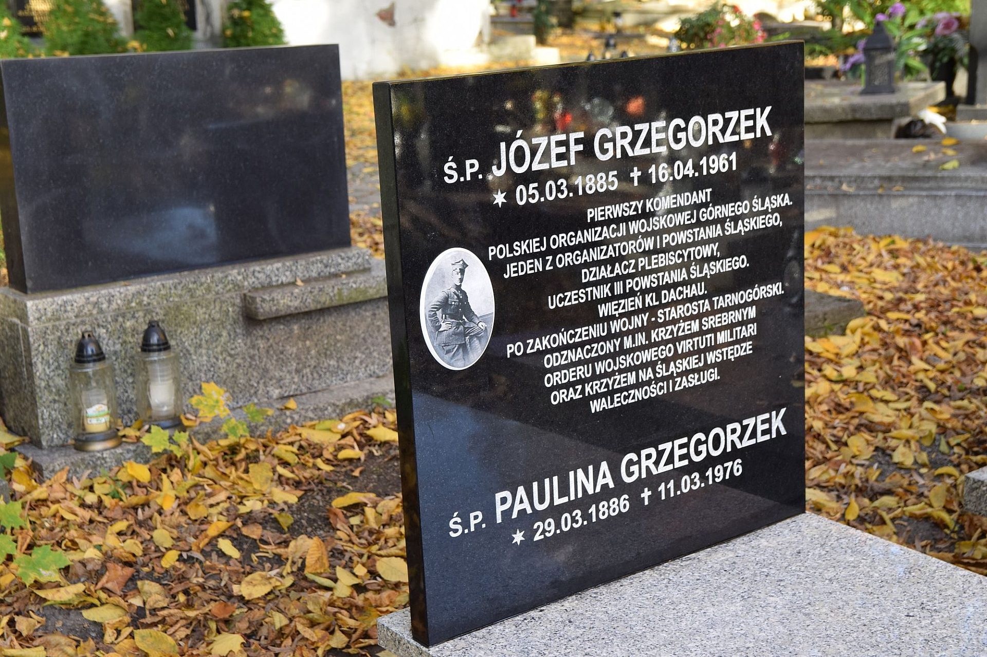 Odnowiony grób Józefa Grzegorzka Odnowiony grób Józefa Grzegorzka