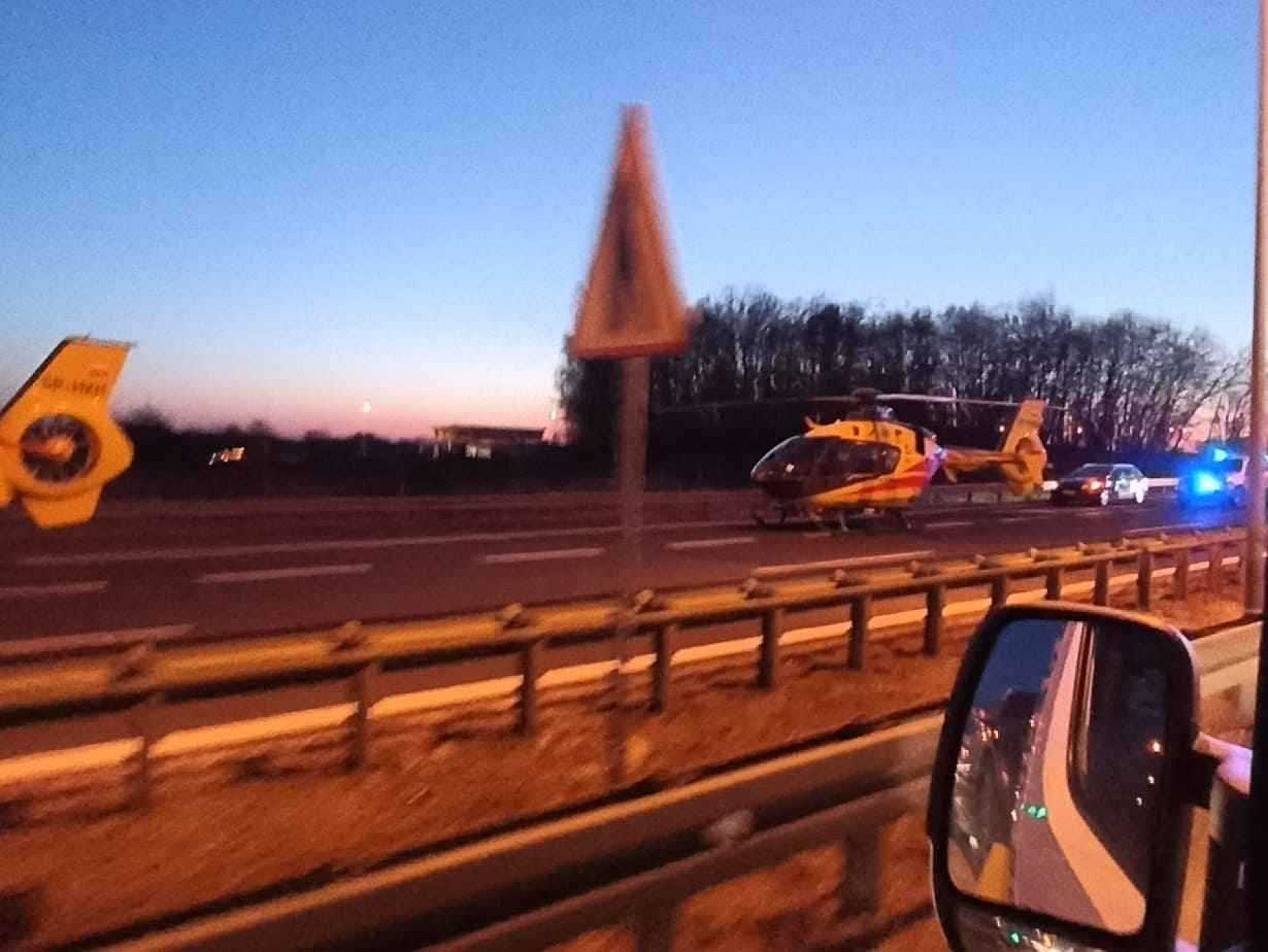 Wypadek na A4 w stronę Katowic Wypadek na A4 w stronę Katowic