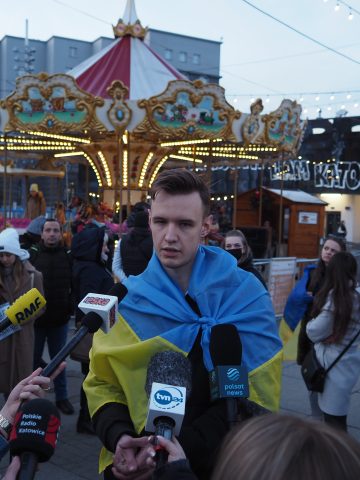 Manifestacja Ukraińców w Katowicach Manifestacja Ukraińców w Katowicach