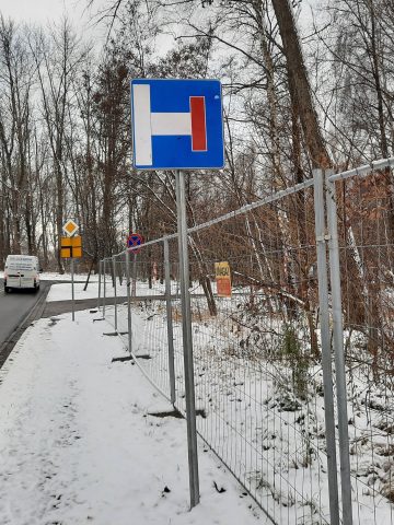 Zamknięta ulica Upadowa w Katowicach Zamknięta ulica Upadowa w Katowicach