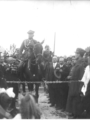 Generał Stanisław Szeptycki na moście w Szopienicach Generał Stanisław Szeptycki na moście w Szopienicach