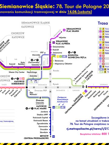 ZTM Tour de Pologne Mapy objazdowe Katowice, Siemianowice ZTM Tour de Pologne Mapy objazdowe Katowice, Siemianowice