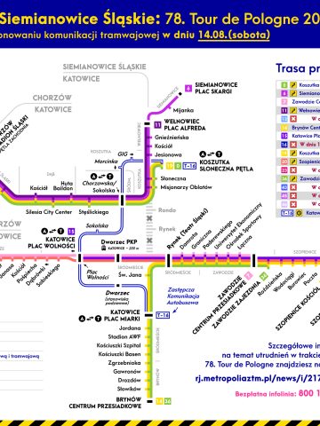 ZTM Tour de Pologne Mapy objazdowe Katowice i Siemianowice ZTM Tour de Pologne Mapy objazdowe Katowice i Siemianowice