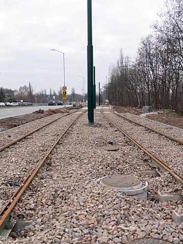 Katowice Grundmana luty 2023 budowa linii tramwaj 2 Katowice Grundmana luty 2023 budowa linii tramwaj 2