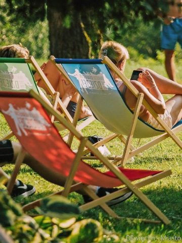 Oswiecim widok na strefe wypoczynku nad Sołą Oswiecim widok na strefe wypoczynku nad Sołą
