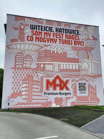 Mural maxburgers katowice 01 Mural maxburgers katowice 01