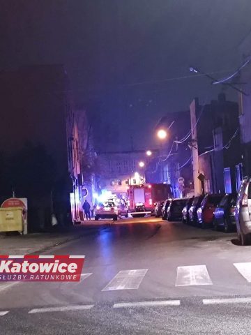 Pozar mieszkania Katowice Gnieznienska Pozar mieszkania Katowice Gnieznienska