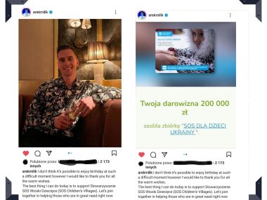 Arkadiusz Milik wpłacił 200 tys złotych na rzecz ukraińskich dzieci Arkadiusz Milik wpłacił 200 tys złotych na rzecz ukraińskich dzieci