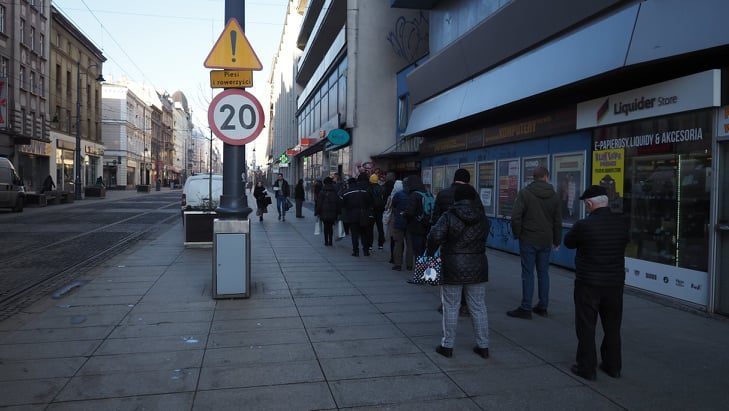 Kolejka po pączki Katowice