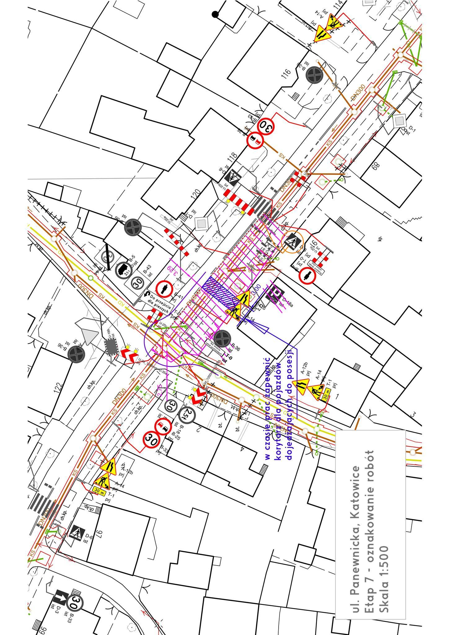 Plan roboty kanalizacja panewnicka 1