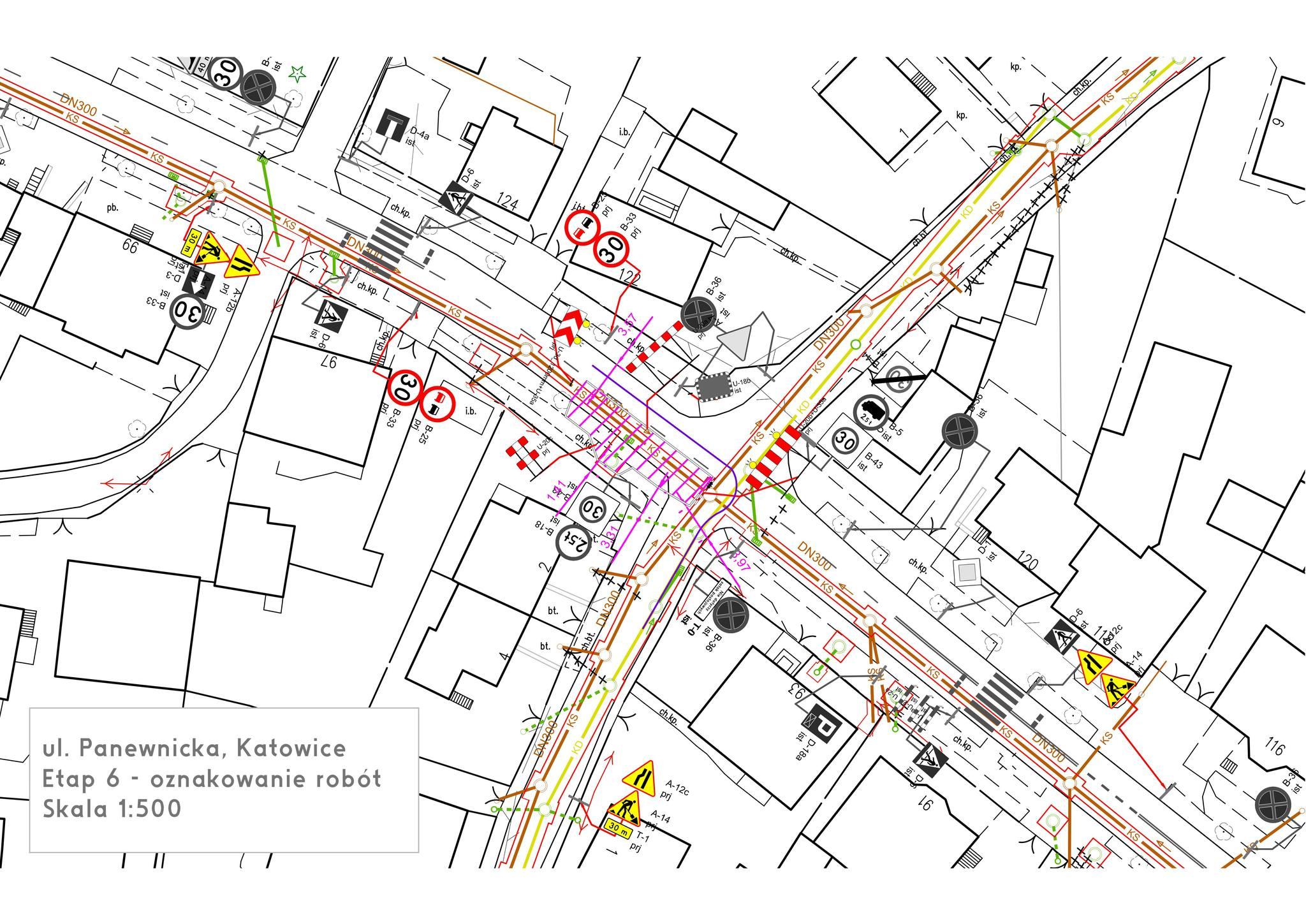 Plan roboty kanalizacja panewnicka 2