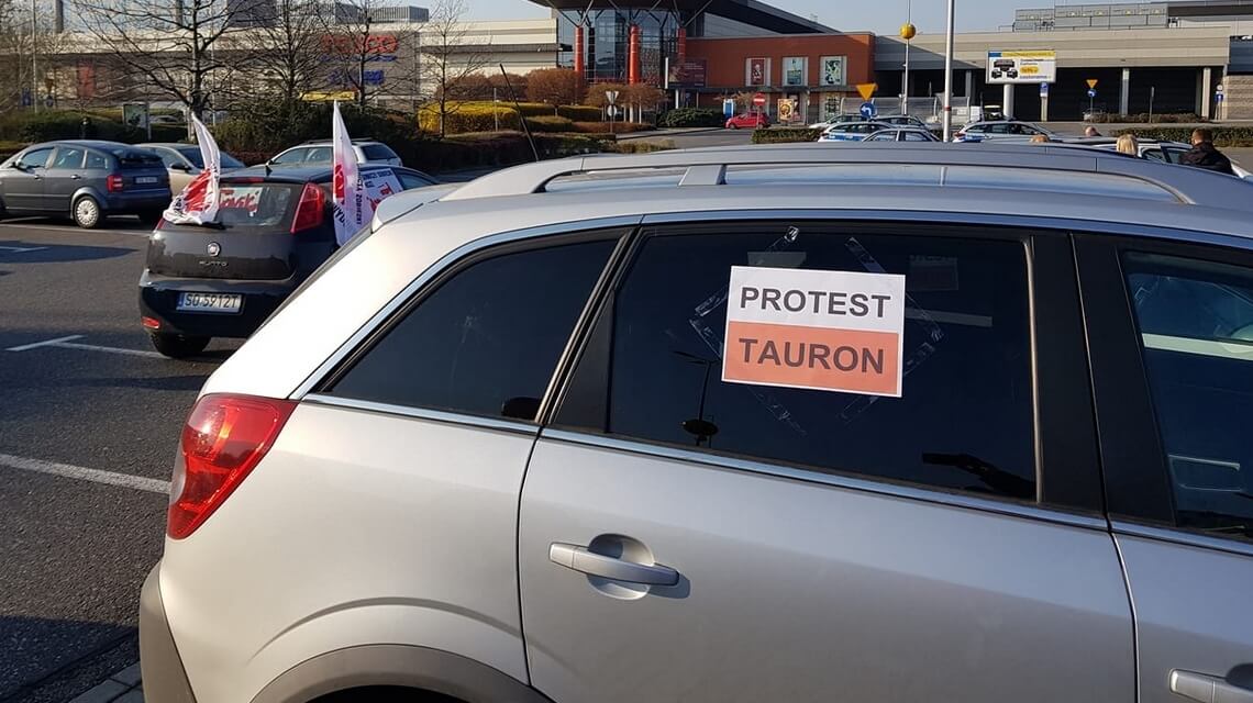 Protest tauron zwiazkowcy