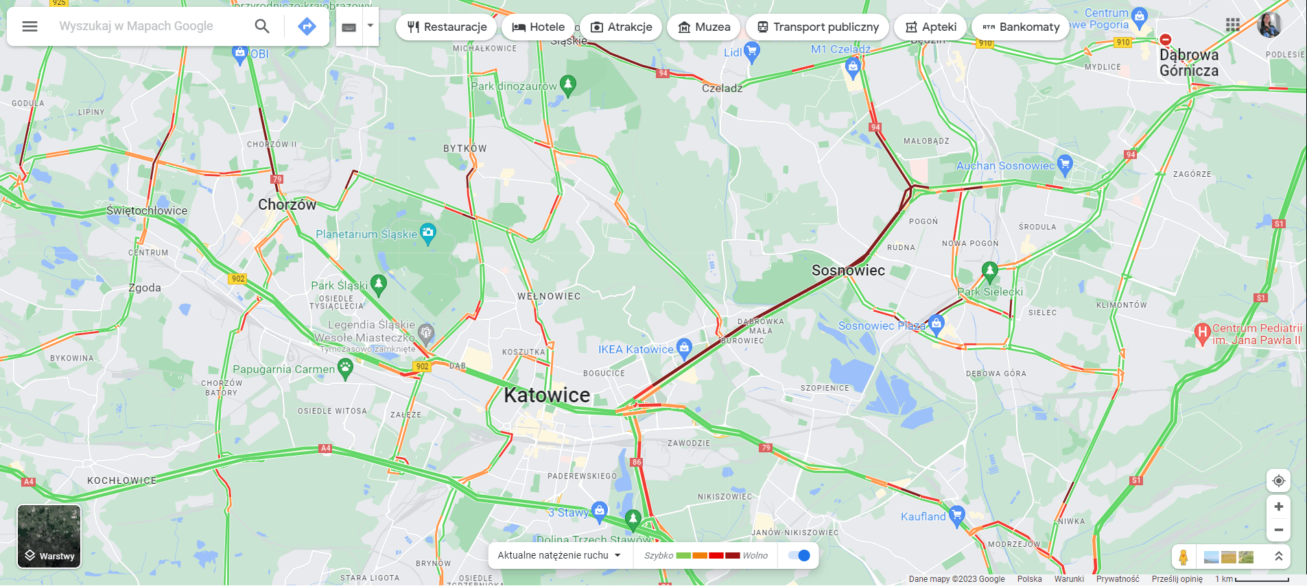 Korek sięga Będzina i Czeladzi