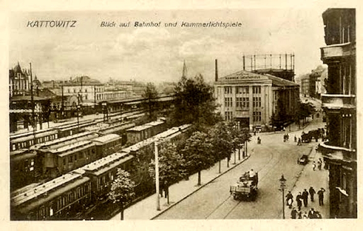 Ul Kosciuszki Lata 1912 1922 Bocznica kolejowa i Kinoteatr Rialto